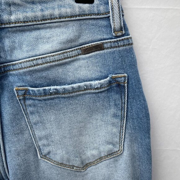 KanCan Womens Distressed Mid-Rise Skinny Jeans Size 1/24 Light Wash - Picture 13 of 14